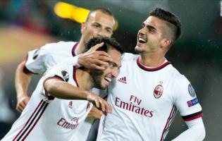 Triplé d'André Silva avec le Milan AC